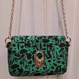 Skinny Dip London Emerald Esme Green & Black Floral Mini Crossbody Bag
